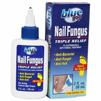 Nail Fungus Triple Relief Anti-Fungal Treatment with Natural Tea Tree Oil - 2 fl. oz. by Blue Goo (pack of 2)