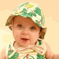 Sckoon Organic Cotton Summer Flap Hat Green Pear 1- 3 years