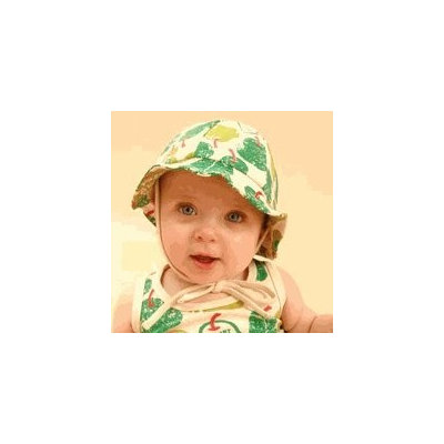 Sckoon Organic Cotton Summer Flap Hat Green Pear 1- 3 years