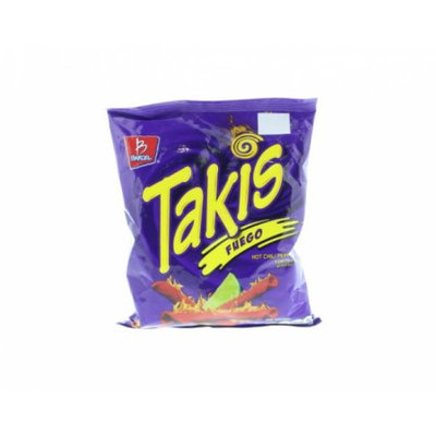 Takis Tortilla Chips Hot Chili Pepper and Lime - Chile y Limon 4 Oz (Pack of 24)
