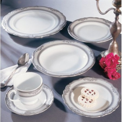 Ten Strawberry Street Vanessa Platinum Bread and Butter Plate Set of 6