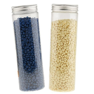 Dovewill 2 Bottles 400g Natural No Strip Depilatory Hot Film Hard Wax Beans Body Bikini Hair Removal (Milk and Chamomile)