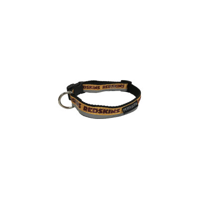 Petflect Washington Redskins Dog Collar - Reflective - Nylon - Super Strength - NFL Team Logos - Large, Neck 20