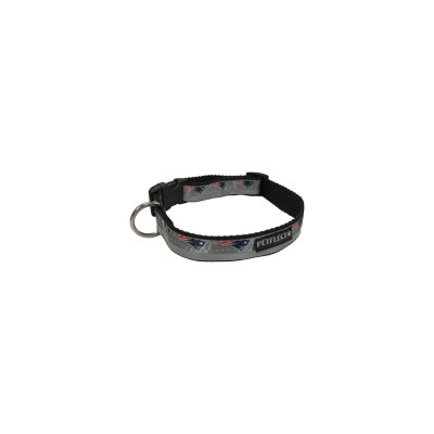 Petflect New England Patriots Dog Collar - Reflective - Nylon - Super Strength - NFL Team Logos - Large, Neck 20