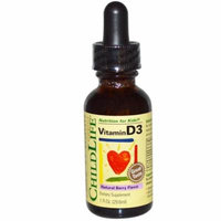 ChildLife, Essentials, Vitamin D3, Natural Berry Flavor, 1 fl oz (29.6 ml)(pack of 6)