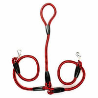 Double Trouble Dual Dog Leash - Red