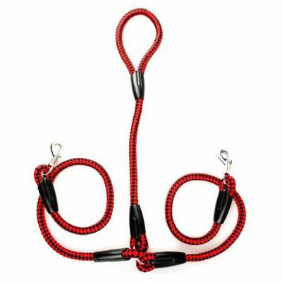 Double Trouble Dual Dog Leash - Red
