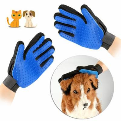 AGPtek Pet Grooming Gloves Brush Dog Cat Hair Remover Mitt Massage Deshedding -2 pack