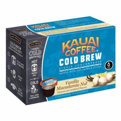 Kauai Cold Brew Coffee Pods, Vanilla Macadamia Nut, 6 Count