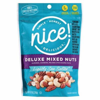 Nice! Deluxe Mixed Nuts Lightly Salted with Sea Salt9.0 oz.(pack of 2)