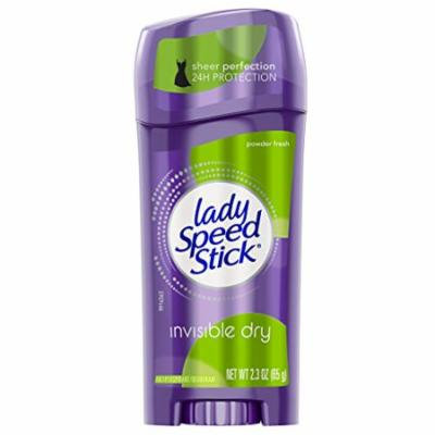 Lady Speed Stick Invisible Dry Antiperspirant Deodorant, Powder Fresh - 2.3 ounce (6 Pack)