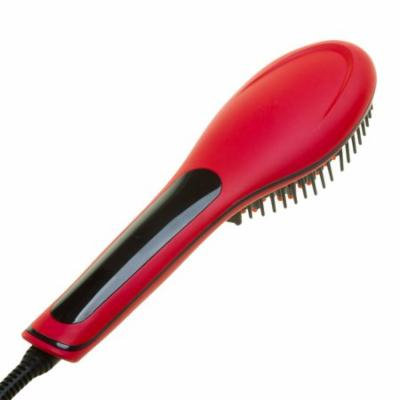 Beauty Turbo Ion HAIR Straightener Brush - Red
