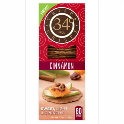 34 Degrees Cinnamon Sweet Crisp Crackers, 5.3oz