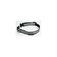 Petflect Houndstooth Dog Collar - Reflective - Nylon - Super Strength - Small, Neck 11
