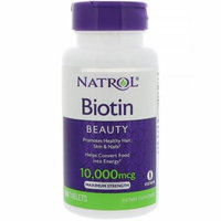 Natrol, Biotin, 10,000 mcg, 100 Tablets(pack of 12)