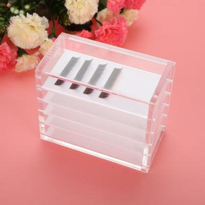 Clear Eyelash Storage Box Makeup Organizer 5 Layers Grafting Eyelashes Glue Pallet Holders, Glue Pallet Holder, Eyelash Holder