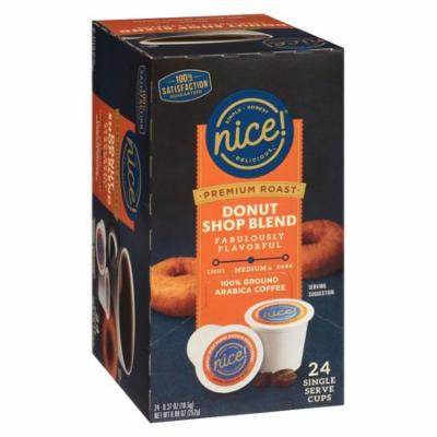Nice! Premium Roast Donut Shop Blend Single Cup0.37 oz. x 24 pack(pack of 1)