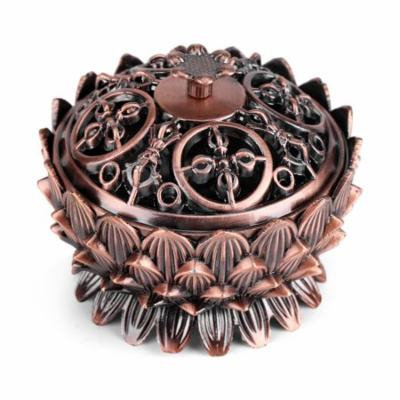 VBESTLFE Incense Cone Burner,1Pc Vintage Lotus Shape Alloy Incense Burner Censer Holder Tool Home Decoration Hot Incense Holder
