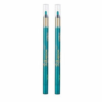L'Oreal Paris Infallible Eye Silkissime Eyeliner, True Teal (Pack of 2) + Makeup Blender Sponge