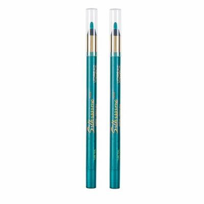 L'Oreal Paris Infallible Eye Silkissime Eyeliner, True Teal (Pack of 2) + Makeup Blender Sponge