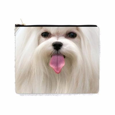 Up-Close Face of a Maltese Puppy Dog - 2 Sided 6.5