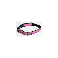 Petflect X-Out Dog Collar - Reflective - Nylon - Super Strength - Pink, Medium, Neck 14