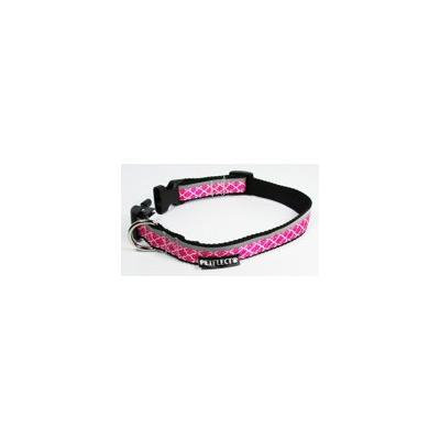 Petflect X-Out Dog Collar - Reflective - Nylon - Super Strength - Pink, Medium, Neck 14