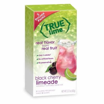 True Lemon Drink Mix, 2.12 Oz, Black Cherry Limeade, 5 Pitcher Packs (Pack of 1)