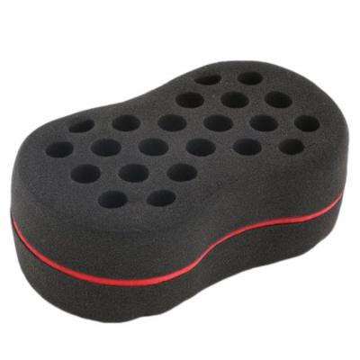 Double Barber Hair Brush Oval Sponge Multiholes Wave Sponge for Locking Twist Coil Dreads Afro Curl Wave Twist