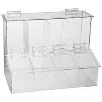 Heathrow Scientific HD23404 Workstation Dispensing 4-Place Compartment Bin, 287mm Length x 170mm Width x 217mm Depth