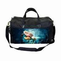 Under the Sea Turtle Large Black Duffel Style Diaper Baby Bag