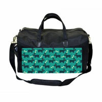 Doggies and Bones Large Black Duffel Style Diaper Baby Bag
