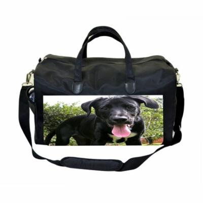 Waggy Dog Large Black Duffel Style Diaper Baby Bag