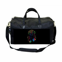 Watercolor Dreamcatcher Large Black Duffel Style Diaper Baby Bag
