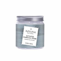 Natural Activated Charcoal Scrub by Livana, Skin Exfoliate, 12oz