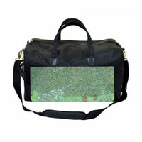 Gustav Klimpt Rosebushes Under the Tree Large Black Duffel Style Diaper Baby Bag