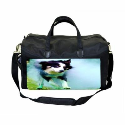 Playful Puppy Large Black Duffel Style Diaper Baby Bag