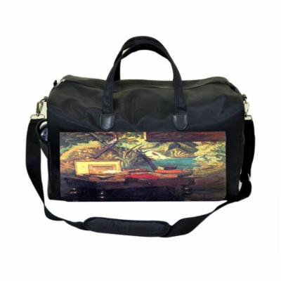 Claude Monet The Artists Atelier Large Black Duffel Style Diaper Baby Bag