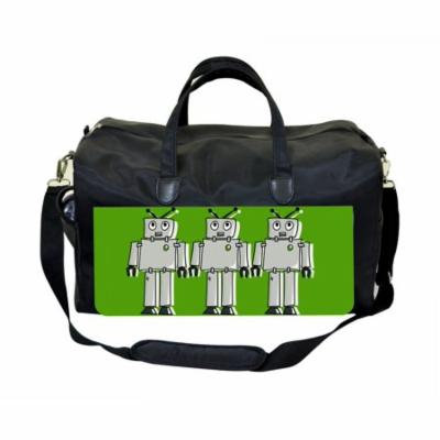 Robots Large Black Duffel Style Diaper Baby Bag