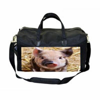 Piglet Large Black Duffel Style Diaper Baby Bag
