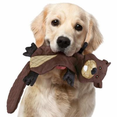 Strong Chew Resistant Plush Dog Toys, Stuffing-Free, Beaver