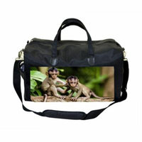 Baby Monkeys Large Black Duffel Style Diaper Baby Bag