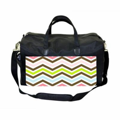 Chevrons Large Black Duffel Style Diaper Baby Bag
