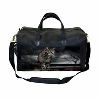 Grey Cat Large Black Duffel Style Diaper Baby Bag