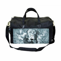 Dog In The Snow Large Black Duffel Style Diaper Baby Bag