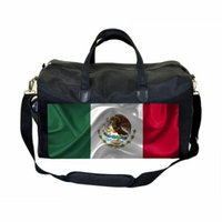 Mexican Flag Large Black Duffel Style Diaper Baby Bag
