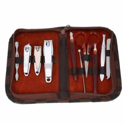 Nail Manicure Set Travel Manicure Set Pedicure Set Nail Clippers 10 Pieces Stainless Steel with Deluxe Carrying Case for Journey and Finelife