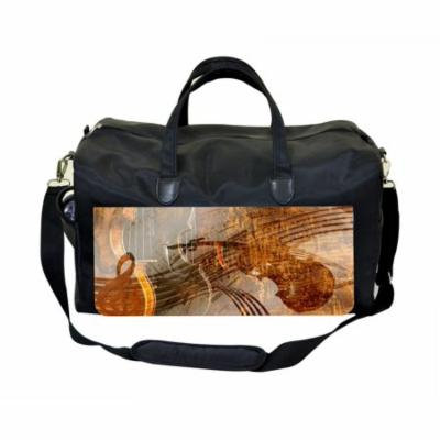 Musical Violin Art Large Black Duffel Style Diaper Baby Bag