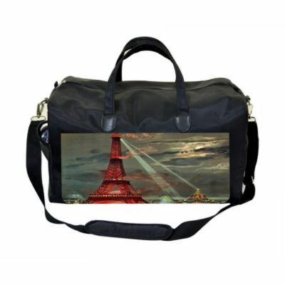 Eiffel Tower Painting Print Large Black Duffel Style Diaper Baby Bag