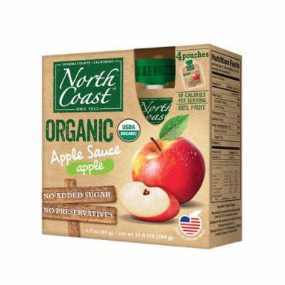 North Coast Organic Apple Sauce 4 Pk Pouches 12.8 oz (Pack of 6)
